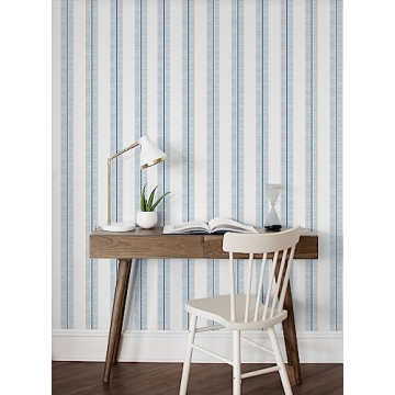 NextWall Beach Towel Stripe Peel Stick Wallpaper