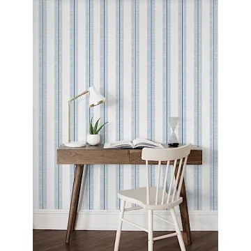 NextWall Beach Towel Stripe Peel Stick Wallpaper