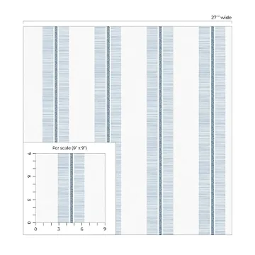 NextWall Beach Towel Stripe Peel Stick Wallpaper