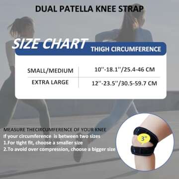 LedoTorMedics Medical Patella Knee Brace for Knee Pain, (Plus Size) Professional Patellar Tendon Support Strap for Men&Women, Knee Brace for Meniscus Tear, Pain Relief, Arthritis, Tendonitis, MCL, ACL