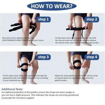 LedoTorMedics Medical Patella Knee Brace for Knee Pain, (Plus Size) Professional Patellar Tendon Support Strap for Men&Women, Knee Brace for Meniscus Tear, Pain Relief, Arthritis, Tendonitis, MCL, ACL