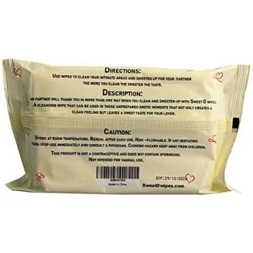 SWEET D Flavored Wipes for Increased Oral Pleasure