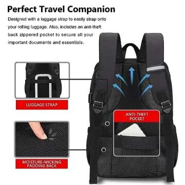 MAXTOP Deep Storage Laptop Backpack with USB Charging