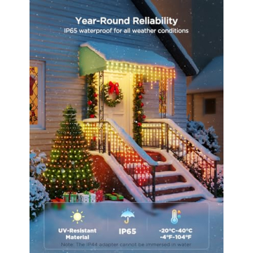 Govee Christmas Icicle Lights - 33ft Smart RGBIC Outdoor