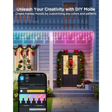Govee Christmas Icicle Lights - 33ft Smart RGBIC Outdoor