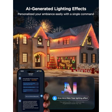 Govee Christmas Icicle Lights - 33ft Smart RGBIC Outdoor