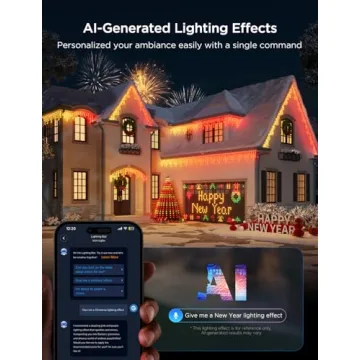 Govee Christmas Icicle Lights - 33ft Smart RGBIC Outdoor