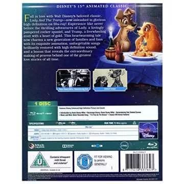 Disney's Lady and the Tramp Blu-ray [UK Import] - Region Free Classic