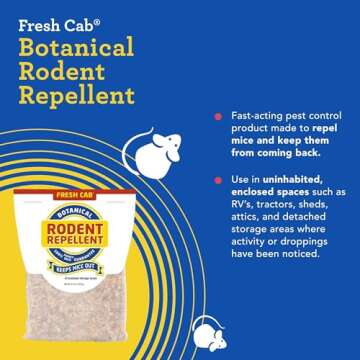 Fresh Cab Rodent Repellent - Botanical Pest Control for Indoor Use - Safe for Kids & Pets When Used ...