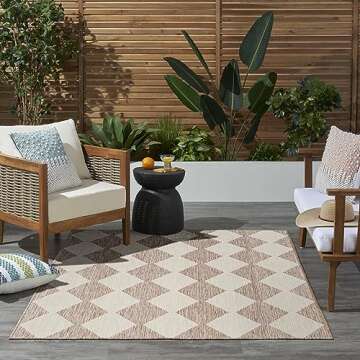 Stylish Nourison Indoor/Outdoor Area Rug - Easy Care 4x6