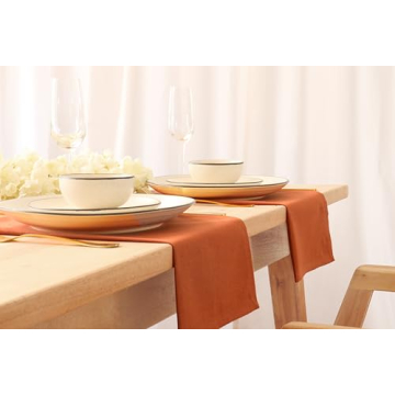 Rust Cloth Dinner Napkins Set of 12 - Elegant Cotton