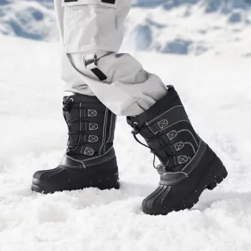 DREAM PAIRS Kids Waterproof Snow Boots - Cozy Winter Wear