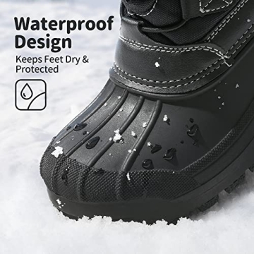 DREAM PAIRS Kids Waterproof Snow Boots - Cozy Winter Wear