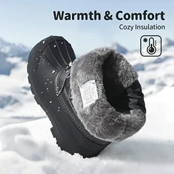 DREAM PAIRS Kids Waterproof Snow Boots - Cozy Winter Wear