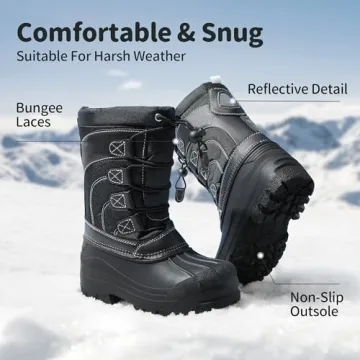 DREAM PAIRS Kids Waterproof Snow Boots - Cozy Winter Wear