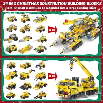 Asoulin 2024 STEM Advent Calendar for Boys - Trucks