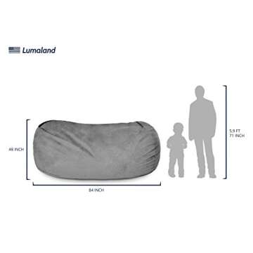 Comfortable 7ft Lumaland Bean Bag Chair - Ultra Soft & Washable