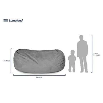 Comfortable 7ft Lumaland Bean Bag Chair - Ultra Soft & Washable