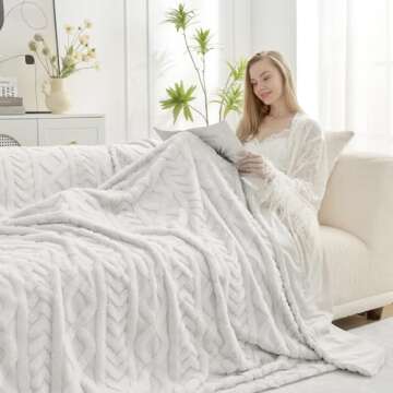 Cozy Bliss Faux Fur Throw Blanket for Couch - Soft, Thick & Stylish