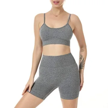 Women Seamless Yoga Set Stylish 2 Piece Workout Outfit