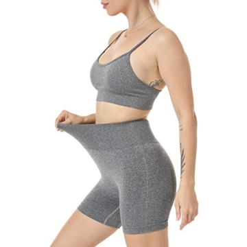 Women Seamless Yoga Set Stylish 2 Piece Workout Outfit
