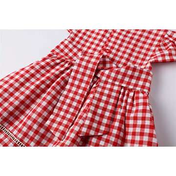 Adorable Girls Cotton Plaid Dress for Summer Fun