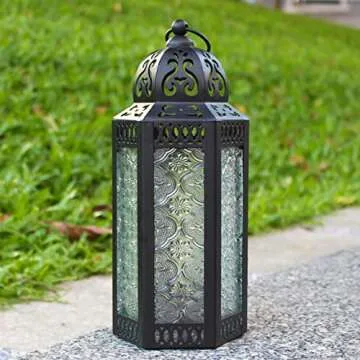 CVHOMEDECO Moroccan Decorative Lantern for Home and Patio