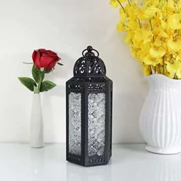 CVHOMEDECO Moroccan Decorative Lantern for Home and Patio
