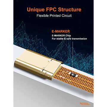 CableCreation Short USB C Cable 5inches, 60W PD Fast Charging Type C Cable, USBC 3.1 FPC 10Gbps, Short USB C to USB C Cable for iPhone 15/Pro, Power Bank, Galaxy S21/S20, Thunderbolt 3 Device, Black