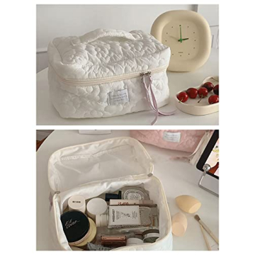 Travel-Ready HIQUAY 2pcs Soft Makeup Bag Set