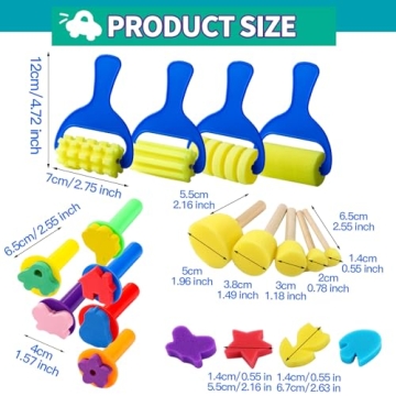 YGDZ 39-Piece Kids Sponge Paint Set for Creative Fun