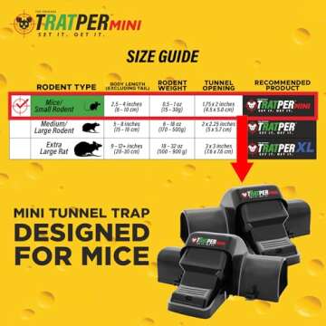 Tratper Mouse Tunnel Traps - Humane, Safe, Reusable Pest Control in 4 Pack
