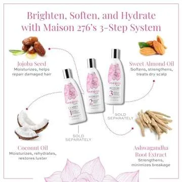 Maison 276 HYDRATE Shampoo for Silver, Gray & Blonde Hair, Tone-Correcting Shampoo, NOT a Purple Shampoo, Neutralizes Brassiness & Replenishes Hair Moisture, Sulfate-Free, 1, 8 oz Bottle