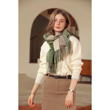 Wander Agio Women's Fashion Plaid Warm Scarf - Chic Winter Accessory