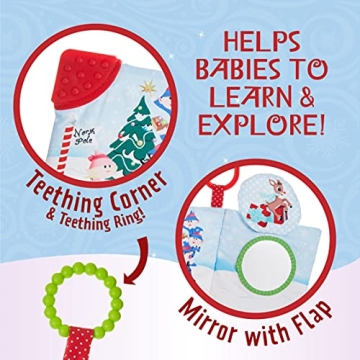 KIDS PREFERRED Rudolph Teether Book for Babies 0 and Up