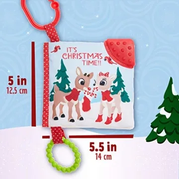 KIDS PREFERRED Rudolph Teether Book for Babies 0 and Up