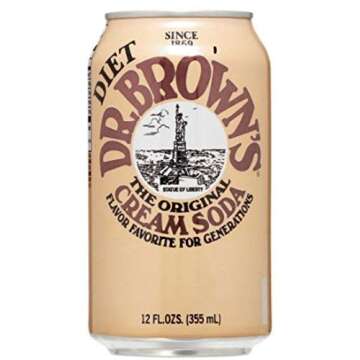 Dr. Brown's Diet Cream Soda, 12 oz Cans - Pack of 12