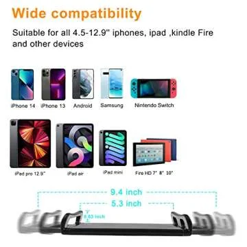 ASWINN Tablet Floor Stand, Adjustable Universal 360-degree Rotatable Metal Tablet Holder, Compatible with iPad/iPhoneX/iPad Pro or Other 5.5~12.9 Inches Devices (Black)