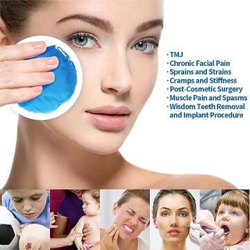 Small Ice Packs 12 Round Reusable Hot Cold Gel Packs for Injuries, Mini Gel Cold Pack for Pain Relie...