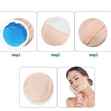 Small Ice Packs 12 Round Reusable Hot Cold Gel Packs for Injuries, Mini Gel Cold Pack for Pain Relief, Breastfeeding, Cold Compress with Cloth Backing & Sleeve for Wisdom Teeth, Swelling or Soreness