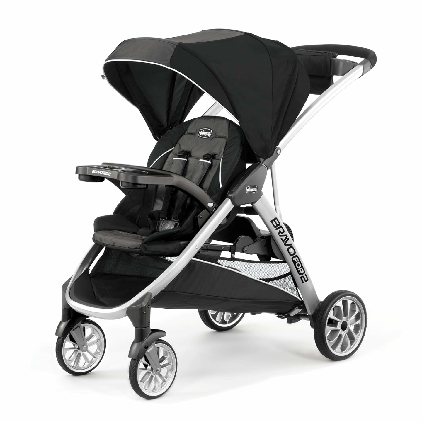 Chicco Bravo For2 Double Stroller - Iron Color