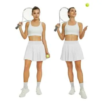 Stylish DLOODA Women’s Pleated Tennis Skirt with Pockets