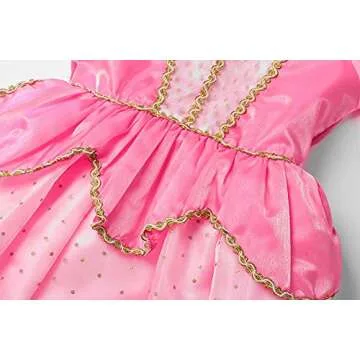 ReliBeauty Girls Princess Dress up Costume with Accessories, 6X-7, Pink