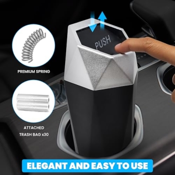 EcoNour Mini Trash Can | 2 Pack Small Car Trash Solution