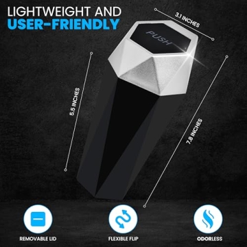 EcoNour Mini Trash Can | 2 Pack Small Car Trash Solution