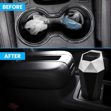 EcoNour Mini Trash Can | 2 Pack Small Car Trash Solution