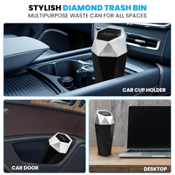 EcoNour Mini Trash Can | 2 Pack Small Car Trash Solution