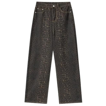 Buy Stylish Y2K Leopard Print Wide Leg Pants Online