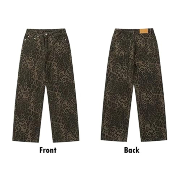 Buy Stylish Y2K Leopard Print Wide Leg Pants Online