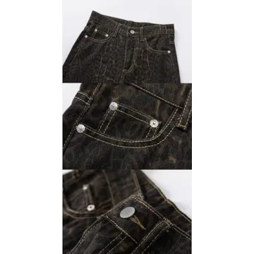 Buy Stylish Y2K Leopard Print Wide Leg Pants Online